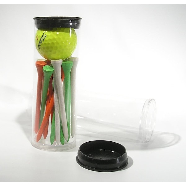 Visipak PermaSeal Pak-TW-1.750-0.012-PETG-CLEAR-4.625-STOCK-GOLF BALL TUBE W/LONG TEE-FITS 1 BALL AND 3-1/4 347368 - main
